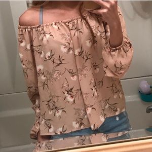 Pink off the shoulder top